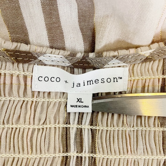 ❌SOLD❌Coco + Jaimeson | Womens Plaid Puff Sleeve Smock Tunic Top | Size: XL - Picture 5 of 10